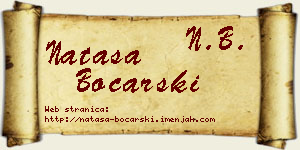Nataša Bočarski vizit kartica